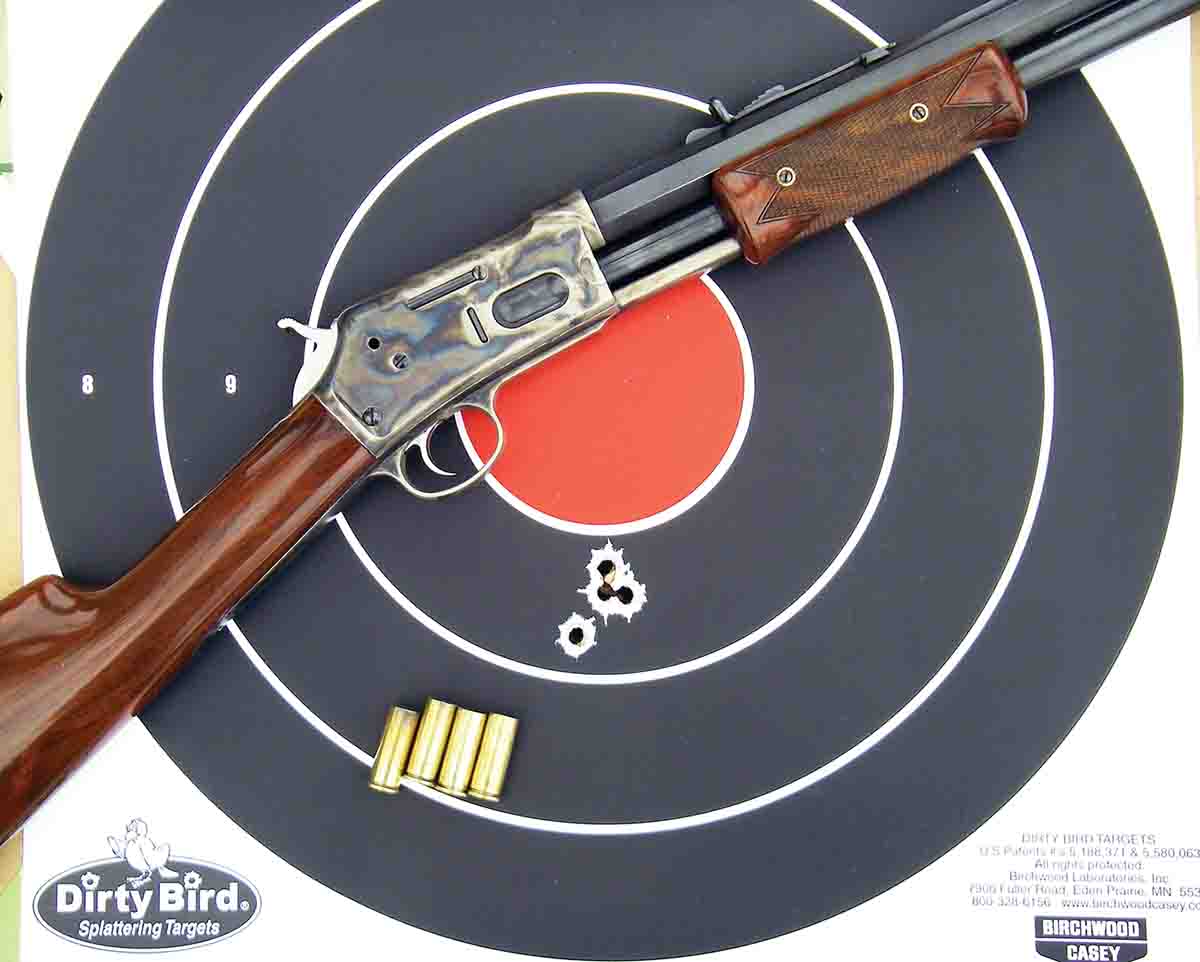 The rifle proved accurate, with several groups at 25 yards hovering around an inch.